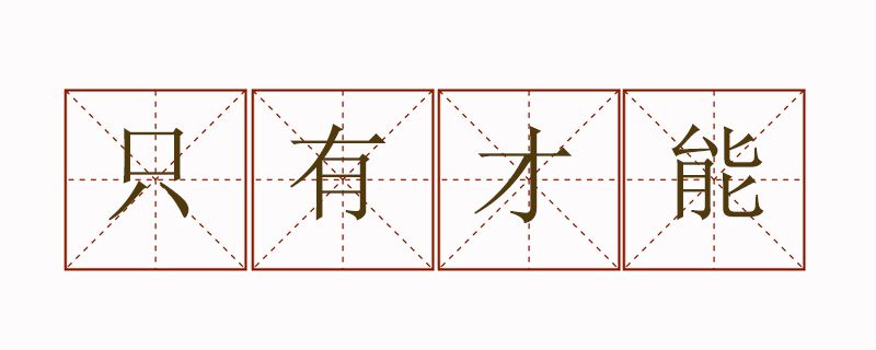 只有才能造句简单