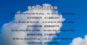 陇西行陈陶古诗带拼音版