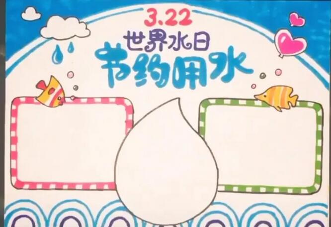 节约用水手抄报文字图片简单又漂亮