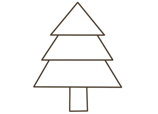 圣诞节圣诞树简笔画怎么画