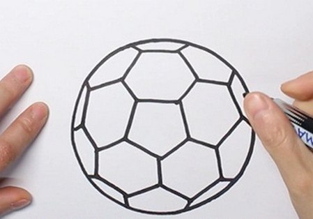足球简笔画步骤图解