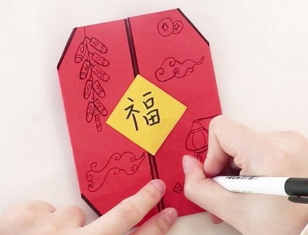手工制作新年春节贺卡的图片教程