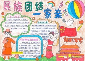民族团结一家亲手抄报图片简单又漂亮