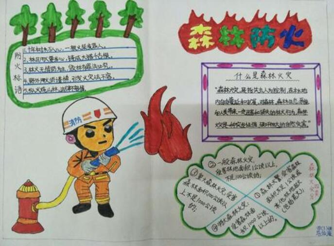 森林防火手抄报图片简单漂亮
