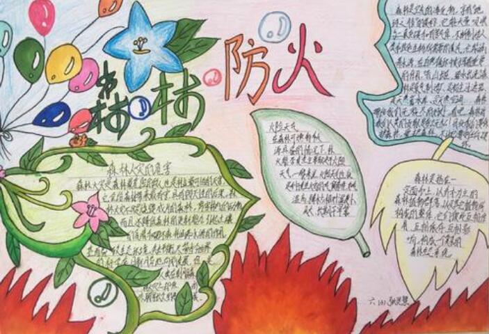 森林防火手抄报图片简单漂亮