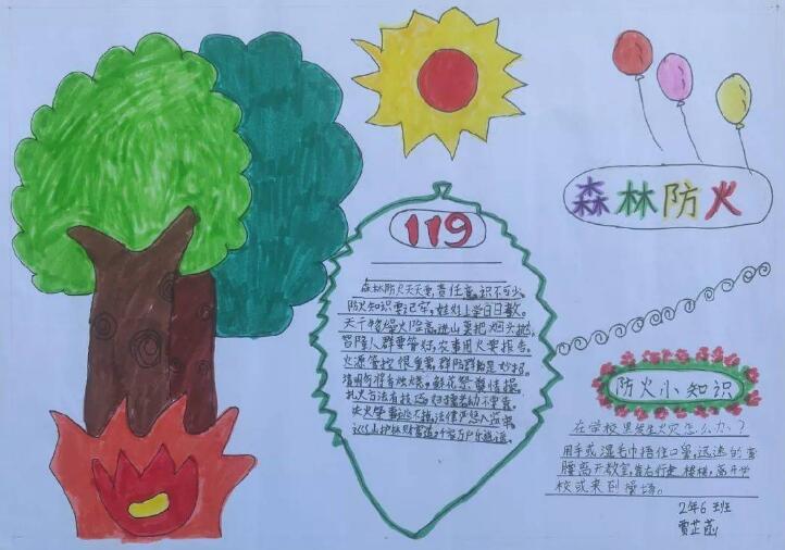 森林防火手抄报图片简单漂亮