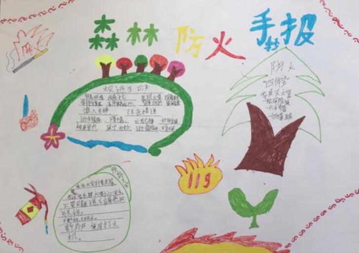 森林防火手抄报图片简单漂亮