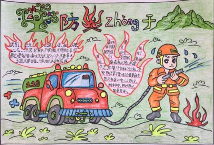 森林防火手抄报图片简单漂亮