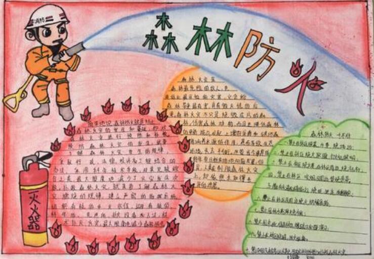森林防火手抄报图片简单漂亮