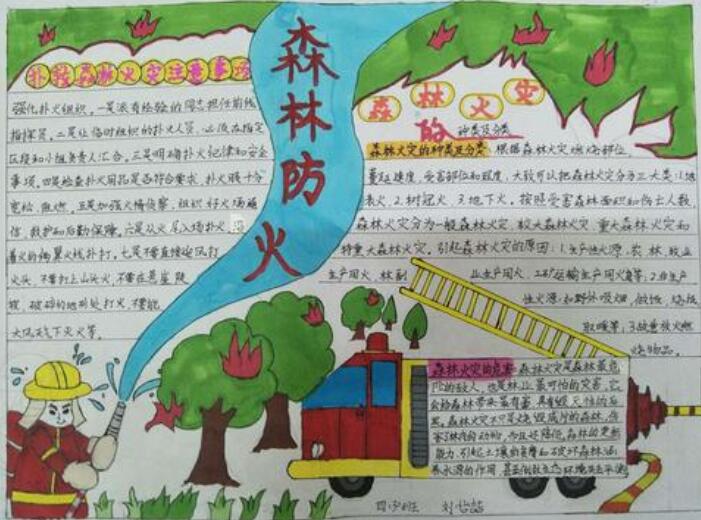 森林防火手抄报图片简单漂亮
