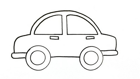 儿童小汽车简笔画步骤图片