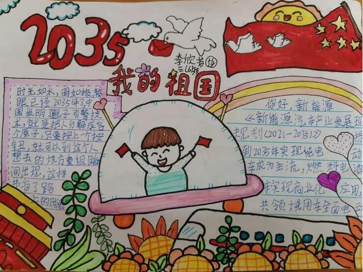 红领巾相约2035手抄报图片