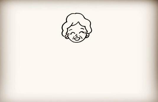 人物系列奶奶简笔画