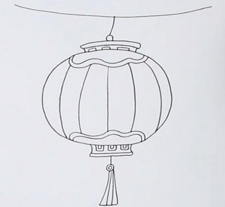 灯笼简笔画怎么画步骤图片