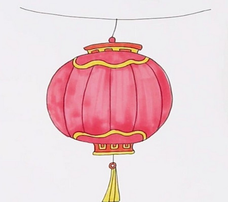 灯笼简笔画怎么画步骤图片