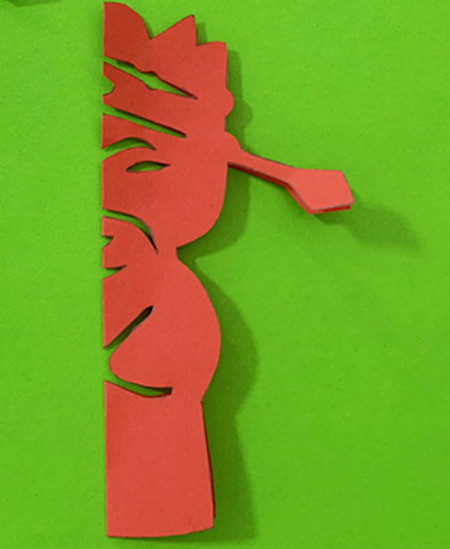 财神剪纸图案步骤