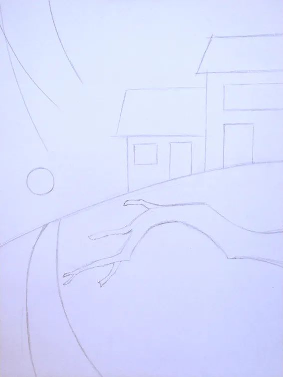 春天儿童绘画作品图片《新绿》