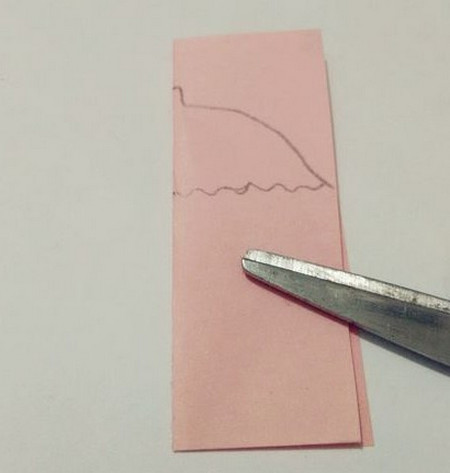 雨伞剪纸步骤图解