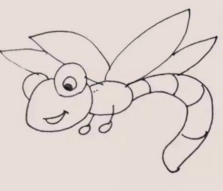 蜻蜓点水简笔画怎么画步骤图片