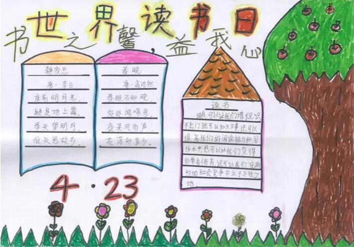 世界读书日手抄报简单又漂亮