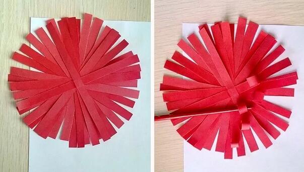 卡纸条菊花手工制作
