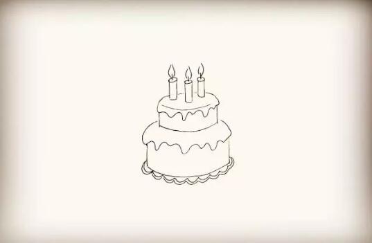 生日蛋糕简笔画