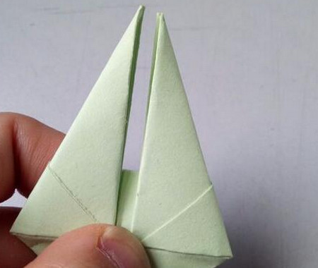 折纸小兔子笔帽的折法图解