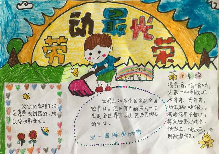 劳动最光荣手抄报图片