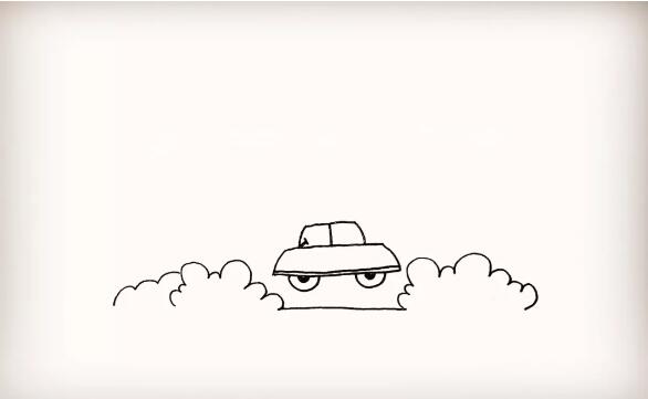 奔跑的小汽车简笔画