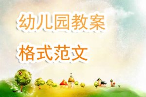 幼儿园教案格式范文模板