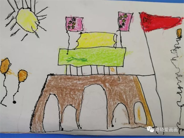 北京天安门图画儿童画