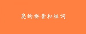 臭的拼音和组词