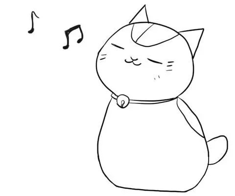 夏目友人帐猫咪老师简笔画教程