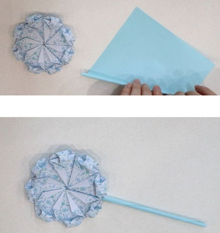 手工折纸棒棒糖的折法图解