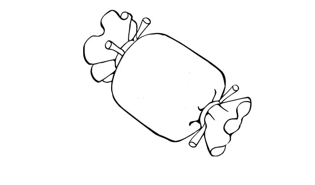 五角星糖果简笔画步骤图片