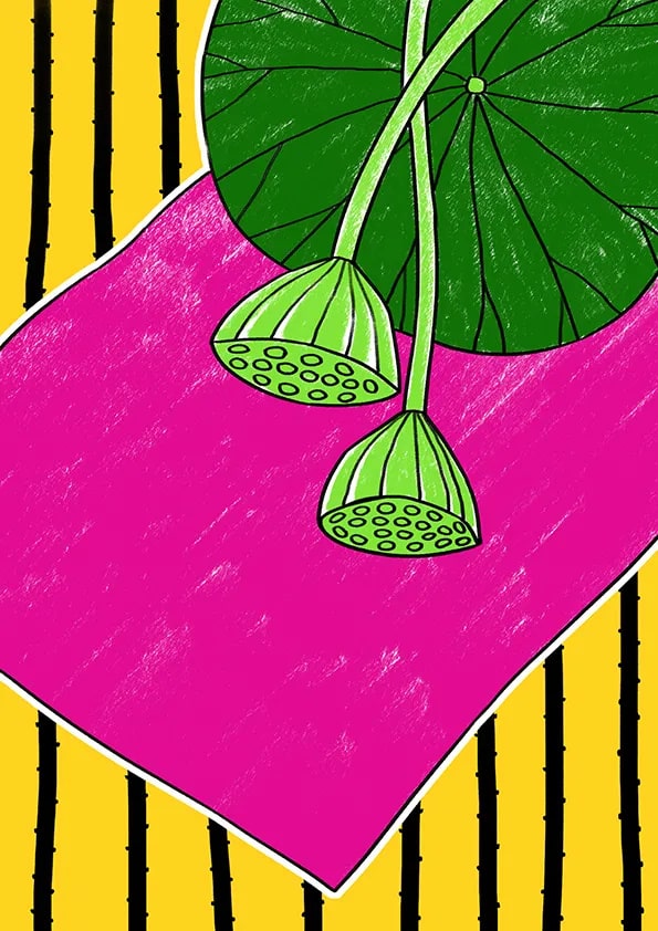 创意少儿美术课程《莲蓬》