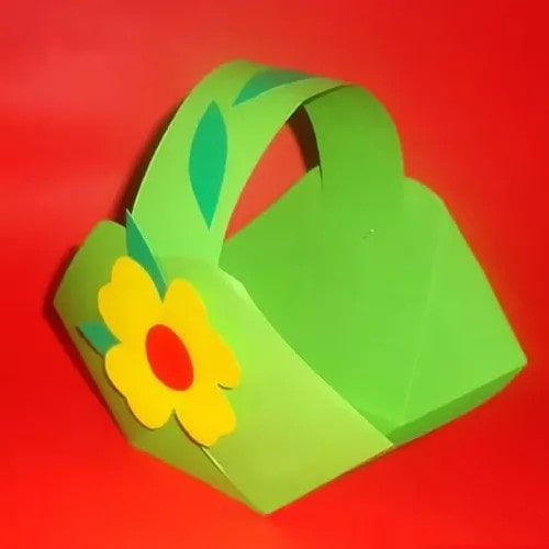 最简单的小花篮的折法图解