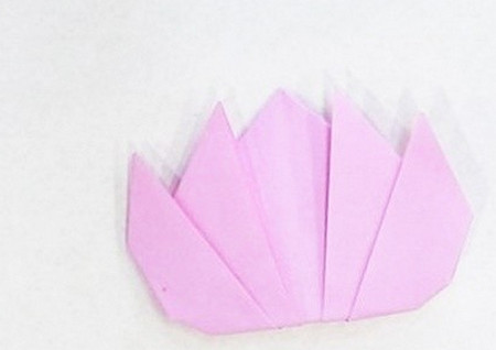 荷花手工折纸步骤图解