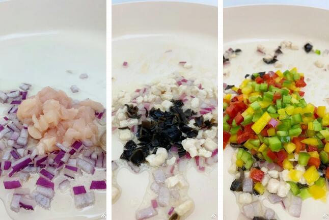 宝宝辅食 彩椒鸡丁炒饭