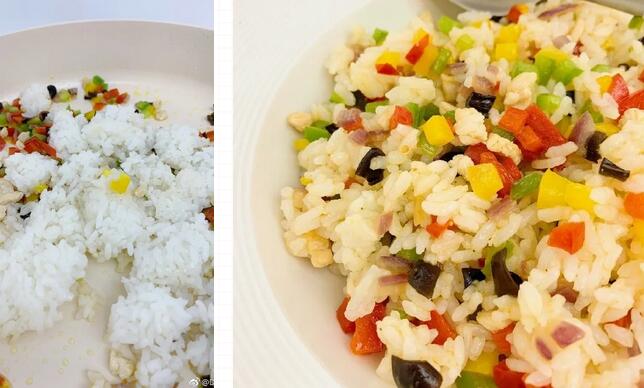 宝宝辅食 彩椒鸡丁炒饭