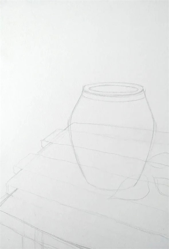 创意水粉画作品教程《瓶中的鲜花》