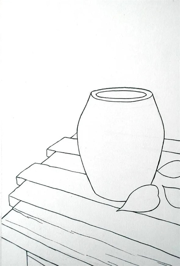 创意水粉画作品教程《瓶中的鲜花》