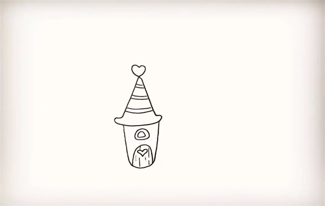 一步一步画美丽的房子简笔画