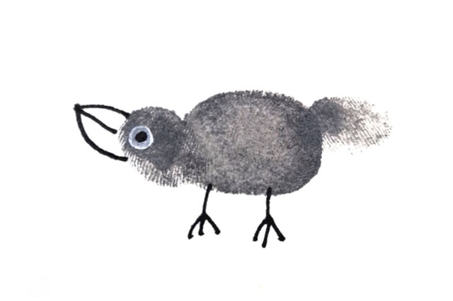 简单的小乌鸦手指画