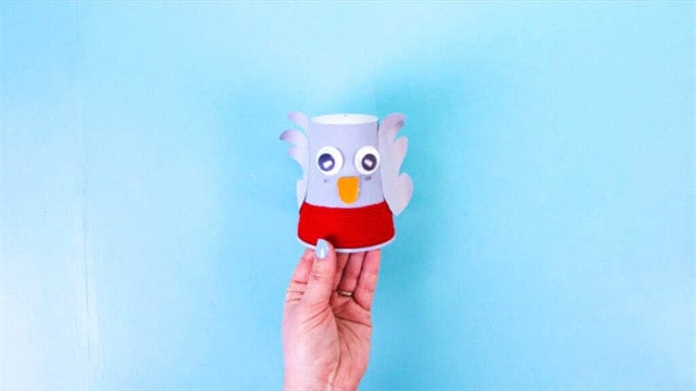 一次性纸杯手工制作知更鸟教程