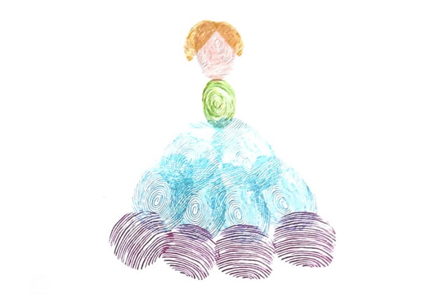 简单的公主手印画画法步骤