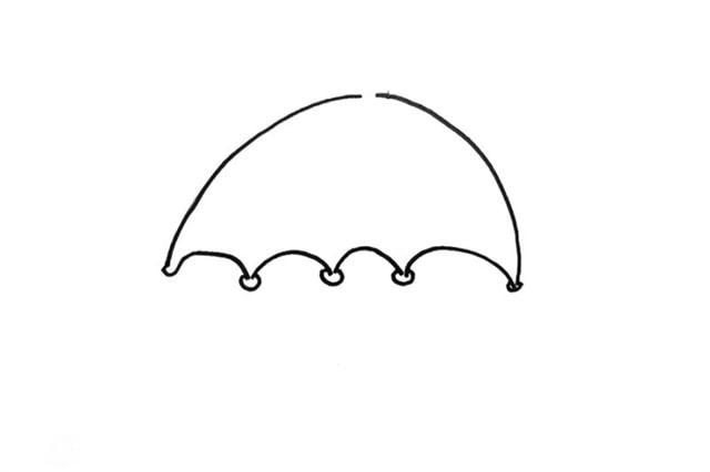 简单的雨伞简笔画步骤图片
