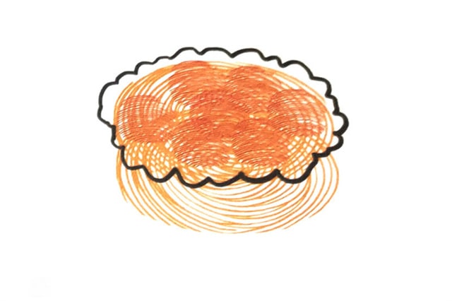 生日蛋糕手指画画法步骤