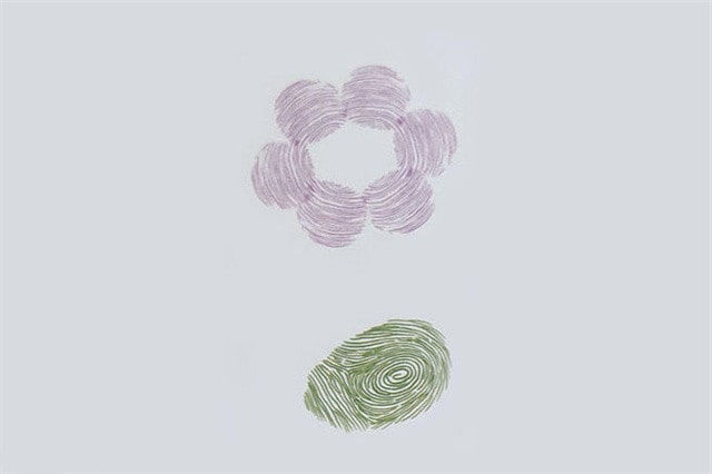 牵牛花手指画画法