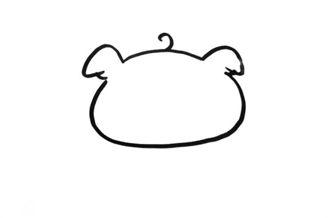 可爱的卡通小猪简笔画怎么画